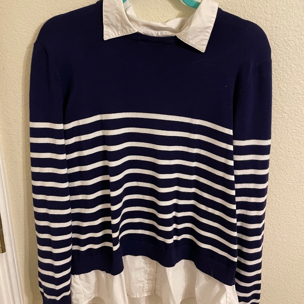 Sweater With Button Up Underneath